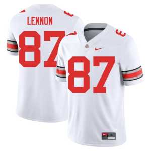 #87 College Football Brody Lennon Stitched White Mens Ohio State Jersey 566093-421 - Image 1