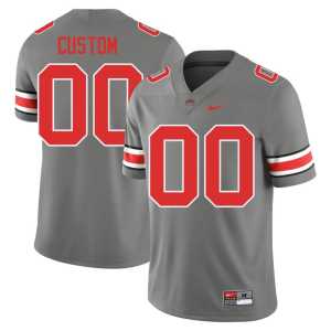 #00 College Football 2025 Custom OSU Buckeyes Mens Grey Jersey 186751-628 - Image 1