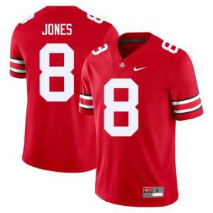 #8 De'Zie Jones College Football Mens Scarlet Ohio State Buckeyes Official Jerseys 704162-797 - Image 1