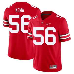 #56 NCAA Scarlet Men's Isaiah Kema College Football The Fighting Buckeyes Jerseys 856476-382 - Image 1