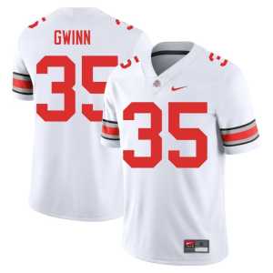 #35 Alumni Jaystin Gwinn Men Go Bucks White College Football Jersey 283412-825 - Image 1