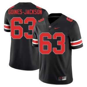 #63 University Go Bucks Men's Blackout Julian Goines-Jackson College Football Jersey 255746-809 - Image 1
