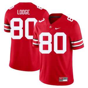 #80 Stitched Scarlet Shawn Lodge Men's Ohio State College Football Jerseys 395382-710 - Image 1