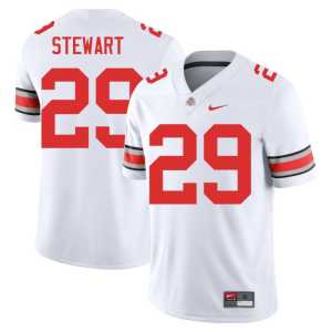 #29 Men's Ohio State Deshawn Stewart Embroidery College Football White Jerseys 725793-687 - Image 1
