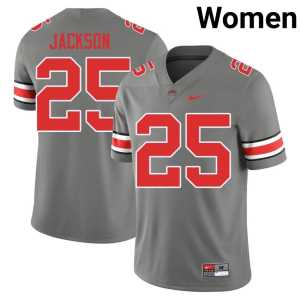 #25 College Football Replica Grey Womens Bo Jackson Ohio State Jerseys 545289-328 - Image 1