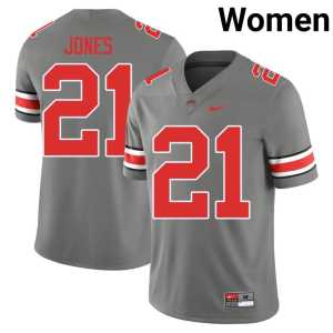 #21 Womens University Brenten Jones College Football Grey The Fighting Buckeyes Jersey 100845-641 - Image 1