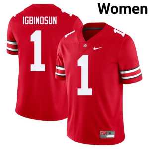 #1 Davison Igbinosun Women's The Fighting Buckeyes Scarlet College Football 2025-26 Jerseys 767351-884 - Image 1