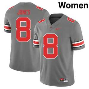 #8 Ohio State Buckeyes De'Zie Jones Women College Football Grey 2025-26 Jerseys 566694-256 - Image 1