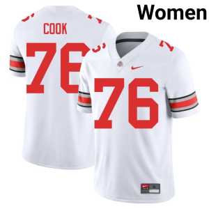 #76 Buckeye Nation Women's College Football Alumni Jake Cook White Jersey 631886-455 - Image 1