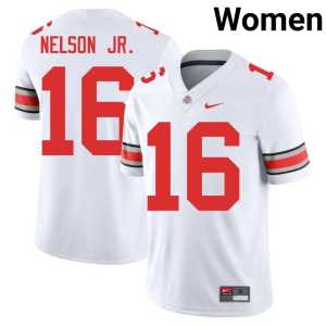 #16 College Football NCAA White Ohio State Keenan Nelson Jr. Womens Jerseys 711705-105 - Image 1