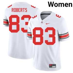 #83 College Football Ohio State Buckeyes Nate Roberts White Player Women's Jersey 127500-984 - Image 1