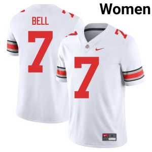 #7 The Buckeyes Phillip Bell Women's White High School College Football Jersey 310063-521 - Image 1