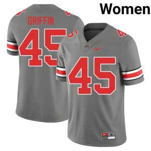 #45 Grey Stitched College Football The Ohio State Womens Archie Griffin Jerseys 674759-769 - Image 1