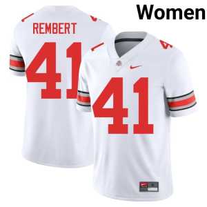 #41 The Buckeyes Player College Football Women White Braxton Rembert Jersey 148891-741 - Image 1