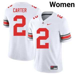#2 Women's College Football Cris Carter NCAA White Ohio State Buckeyes Jersey 806099-247 - Image 1