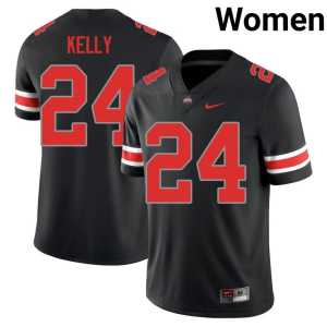 #24 College Football Blackout Embroidery Womens Dominick Kelly OSU Buckeyes Jerseys 827232-509 - Image 1