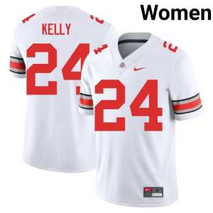#24 White Dominick Kelly University College Football Ohio State Buckeyes Women's Jerseys 930886-465 - Image 1