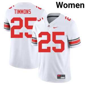 #25 Womens Game College Football Jay Timmons White The Buckeyes Jerseys 683620-274 - Image 1