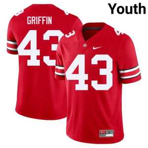 #43 College Football Scarlet Diante Griffin Youth OSU Alumni Jerseys 426184-932 - Image 1