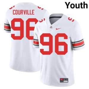 #96 Ohio State Buckeyes College Football Youth Replica White Jackson Courville Jerseys 802599-549 - Image 1