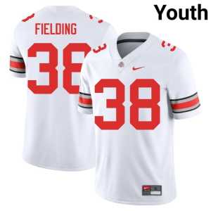 #38 College Football Jayden Fielding White Youth The Ohio State Player Jerseys 892179-720 - Image 1