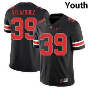 #39 Joey Velazquez College Football Youth Blackout OSU NCAA Jersey 269751-254 - Image 1
