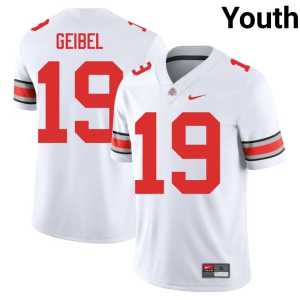 #19 Brady Geibel The Buckeyes White College Football Youth Stitched Jerseys 840519-790 - Image 1