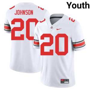#20 Youth White Alumni Ohio State College Football Cincere Johnson Jerseys 221862-966 - Image 1